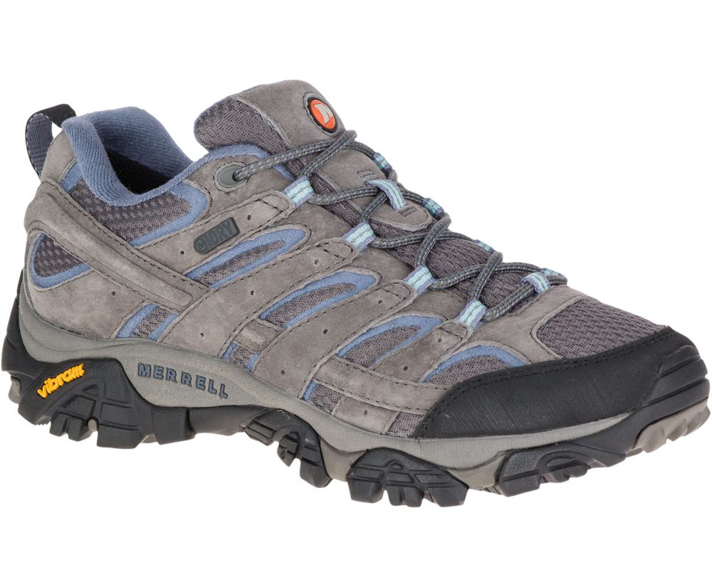 Merrell Hiking Shoes Grey - Moab 2 Waterproof - Womens 49NAKOZBY